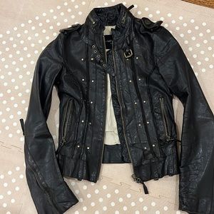 Authentic Brown all saints leather jacket
